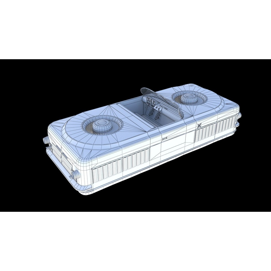 Curtiss-Wright Model 2500 Air Car 3D Model – Retro Futuristic Vehicle, FBX