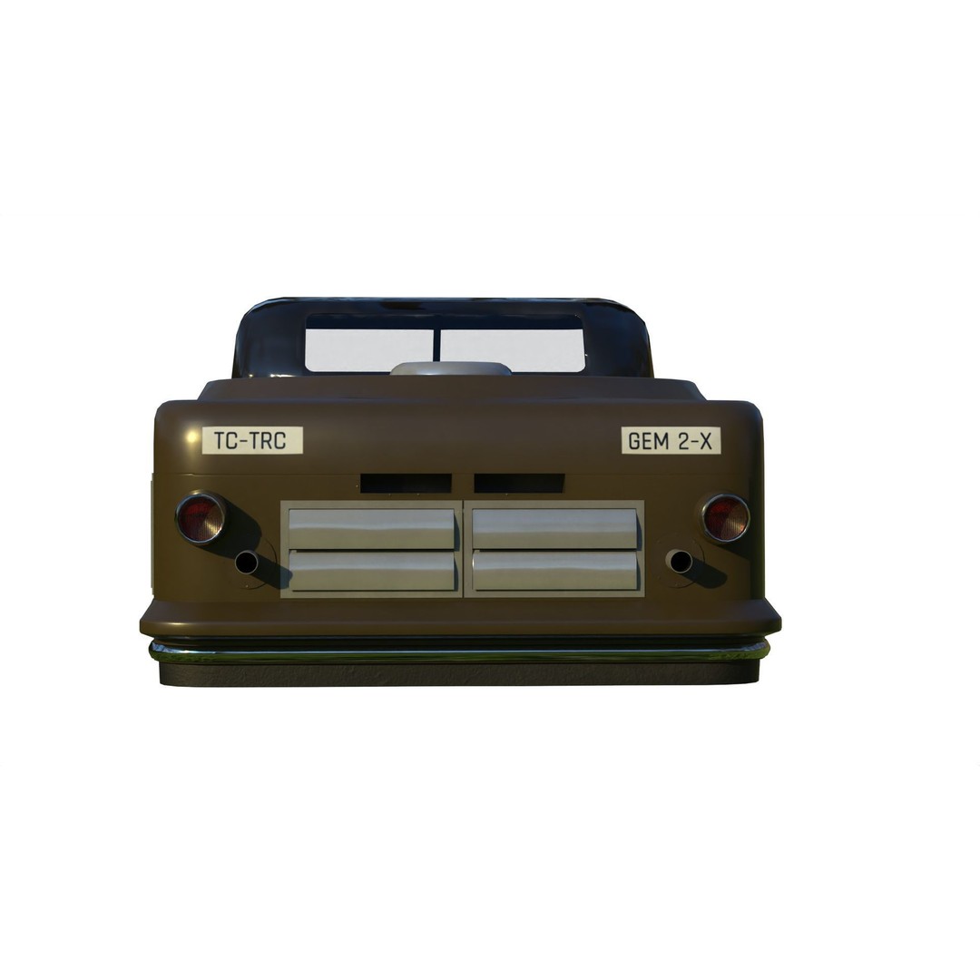 Curtiss-Wright Model 2500 Air Car 3D Model – Retro Futuristic Vehicle, FBX - View 10