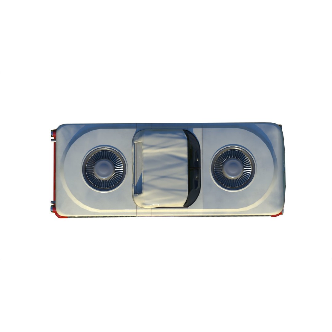 Curtiss-Wright Model 2500 Air Car 3D Model – Retro Futuristic Vehicle, FBX - View 15