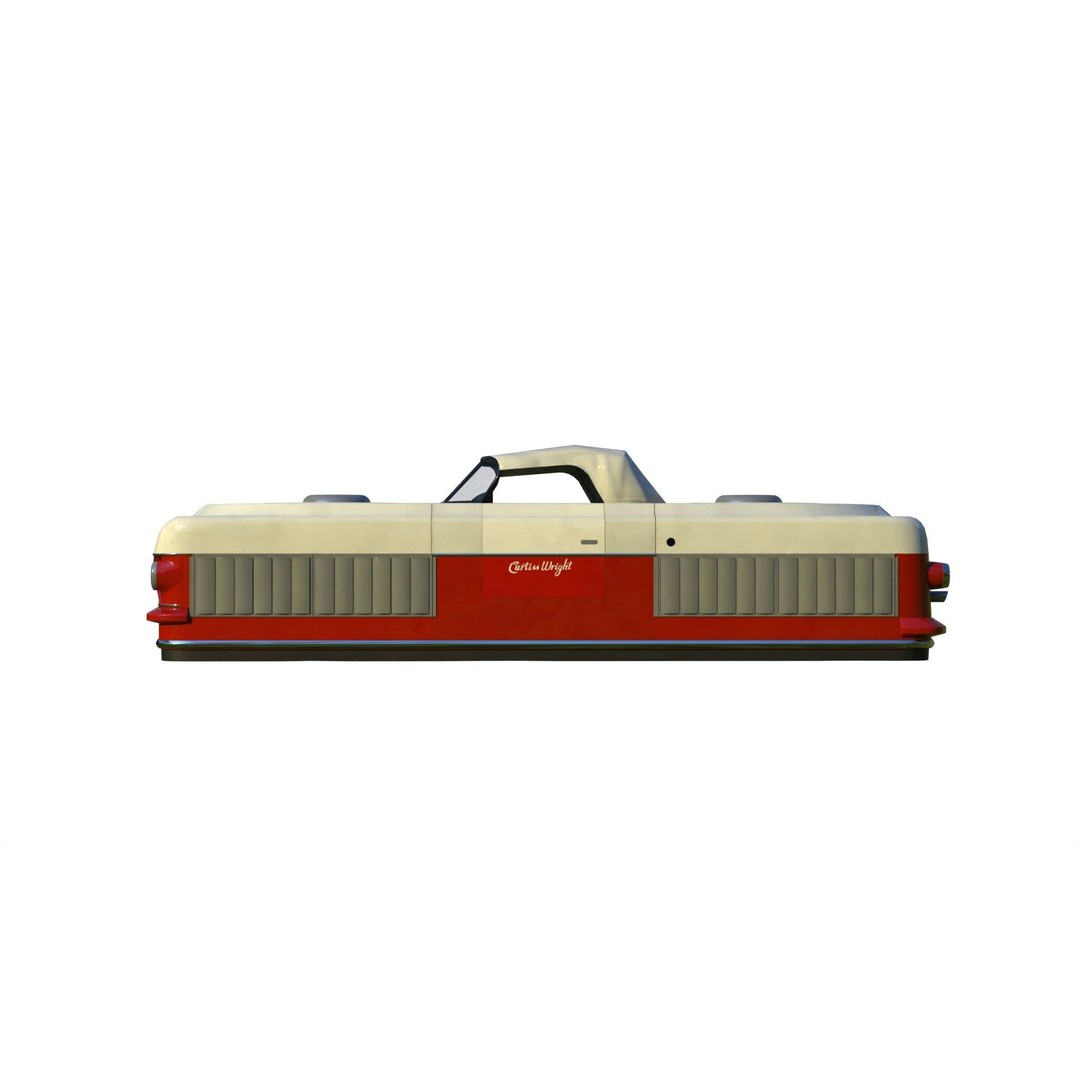 Curtiss-Wright Model 2500 Air Car 3D Model – Retro Futuristic Vehicle, FBX - View 16