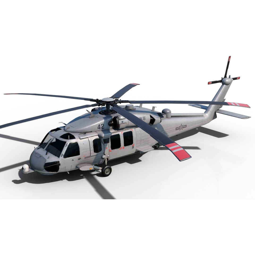 Chinese Z-20 Helicopter 3D Model – Low Poly PBR Game Asset, FBX, OBJ - View 22