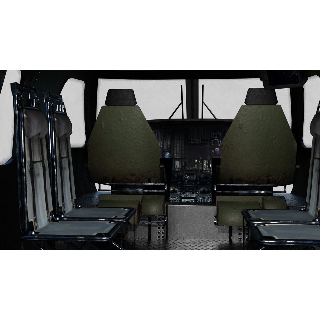 Chinese Z-20 Helicopter 3D Model – Low Poly PBR Game Asset, FBX, OBJ - View 26