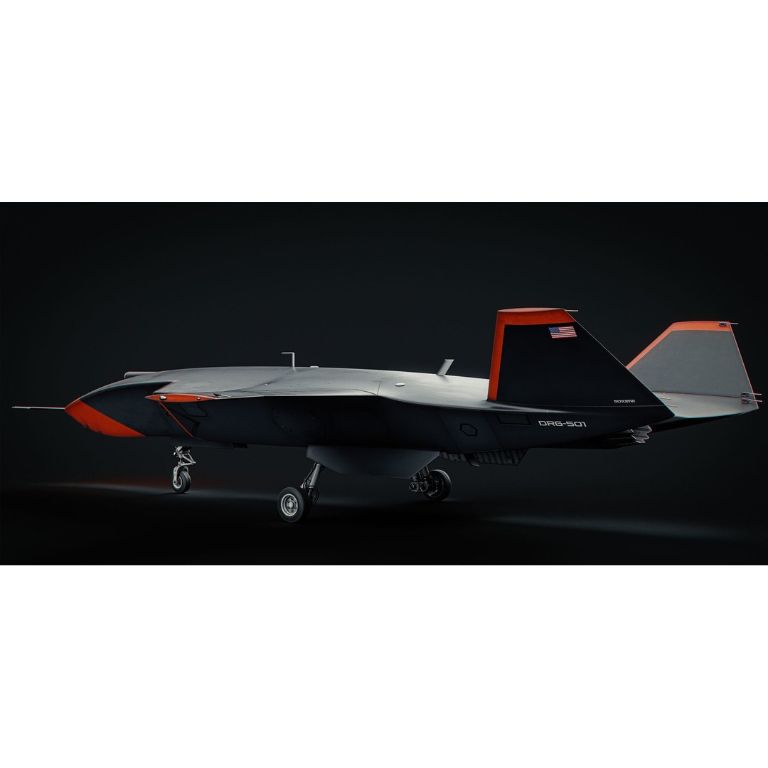 Boeing MQ-28 Ghost Bat Drone 3D Model – High Poly PBR Aircraft, FBX - View 10