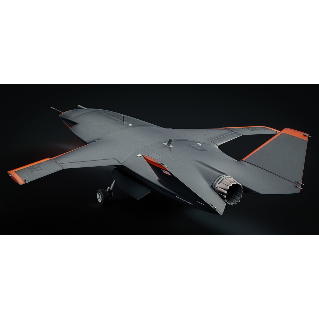 Boeing MQ-28 Ghost Bat Drone 3D Model – High Poly PBR Aircraft, FBX - View 11