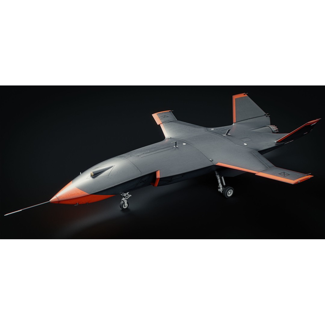 Boeing MQ-28 Ghost Bat Drone 3D Model – High Poly PBR Aircraft, FBX - View 13