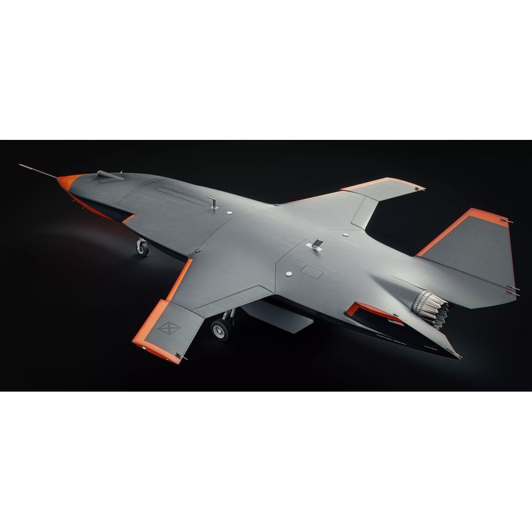 Boeing MQ-28 Ghost Bat Drone 3D Model – High Poly PBR Aircraft, FBX - View 2