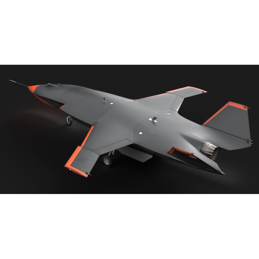Boeing MQ-28 Ghost Bat Drone 3D Model – High Poly PBR Aircraft, FBX - View 25