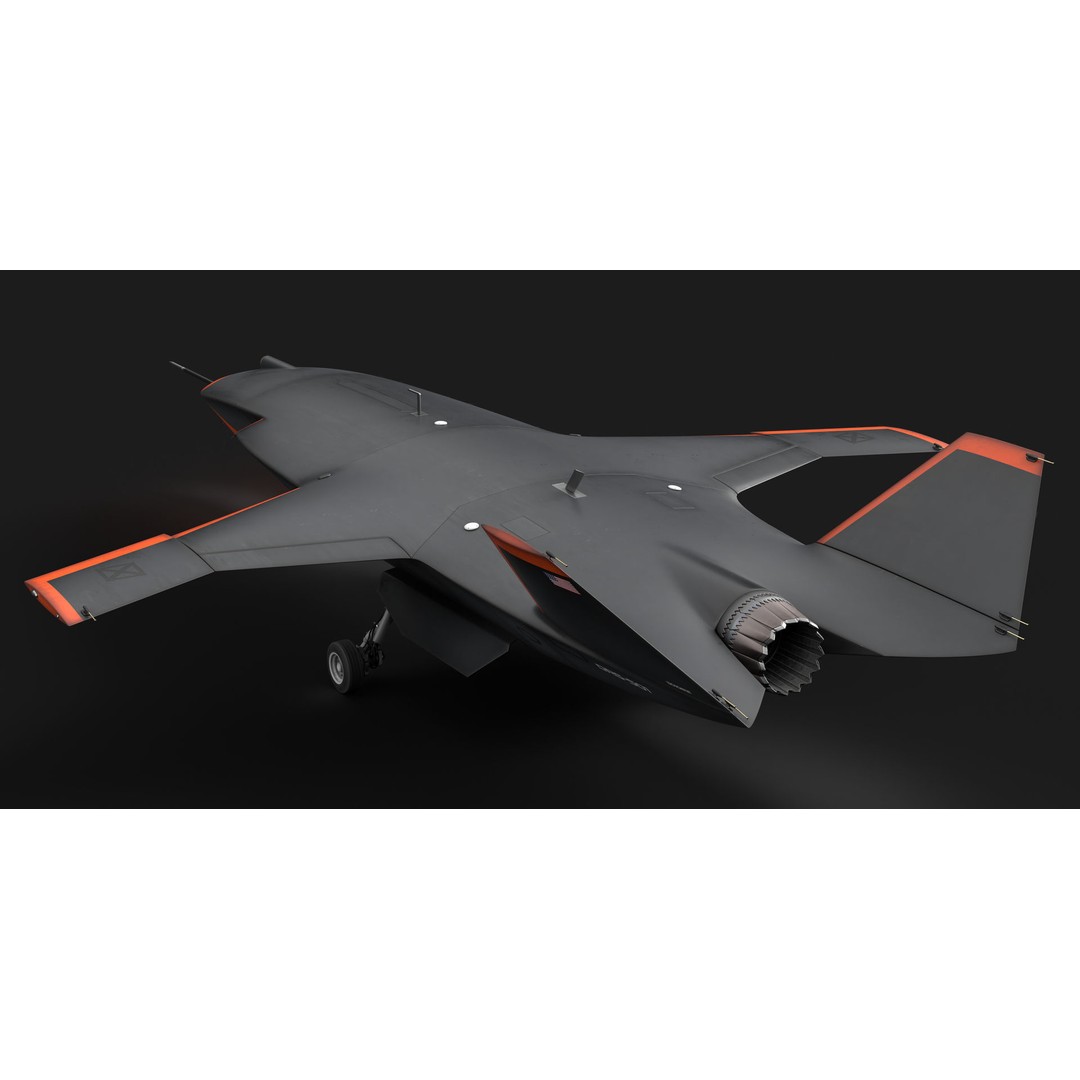 Boeing MQ-28 Ghost Bat Drone 3D Model – High Poly PBR Aircraft, FBX - View 27