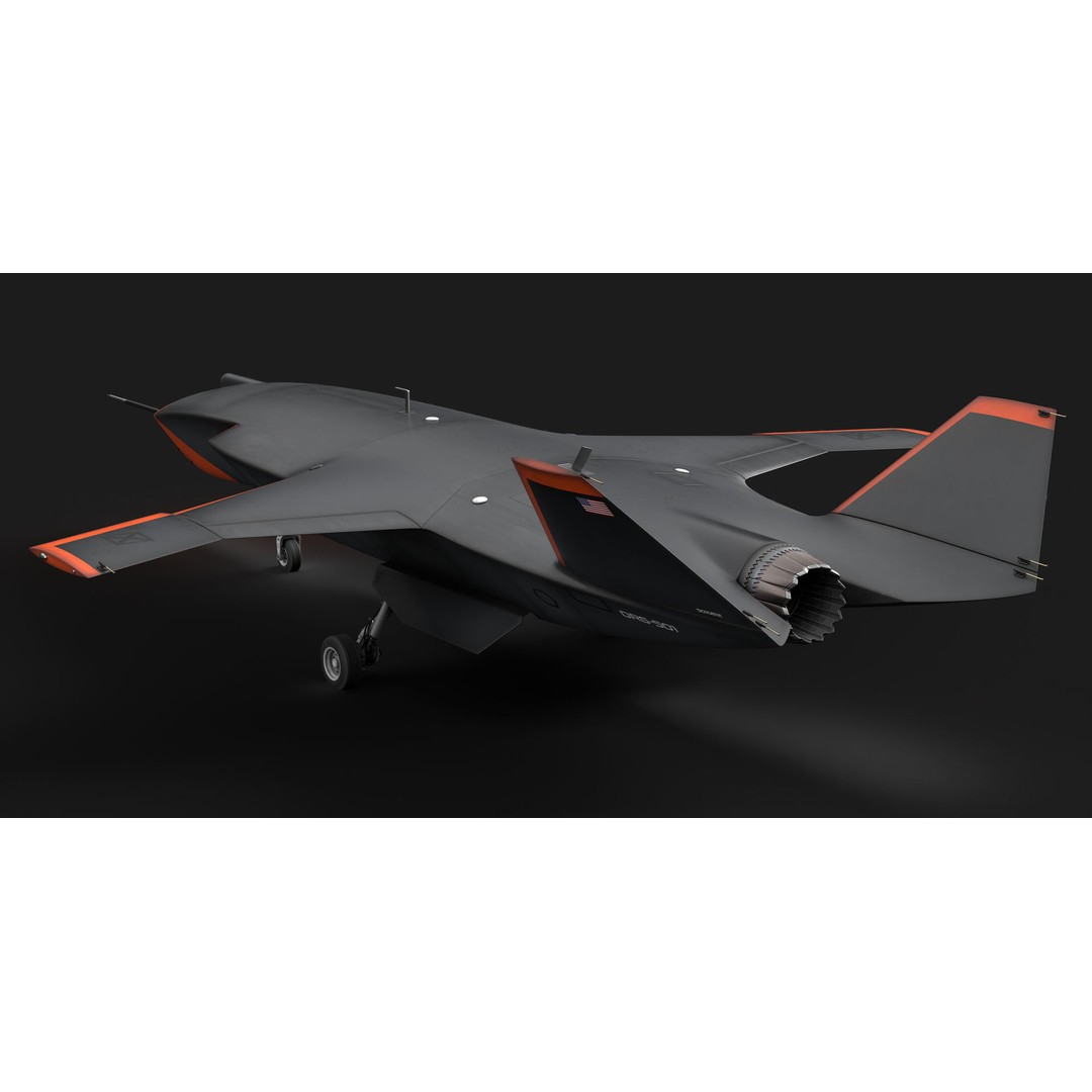 Boeing MQ-28 Ghost Bat Drone 3D Model – High Poly PBR Aircraft, FBX - View 33