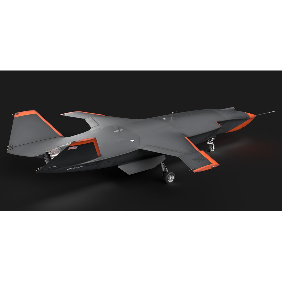 Boeing MQ-28 Ghost Bat Drone 3D Model – High Poly PBR Aircraft, FBX - View 34