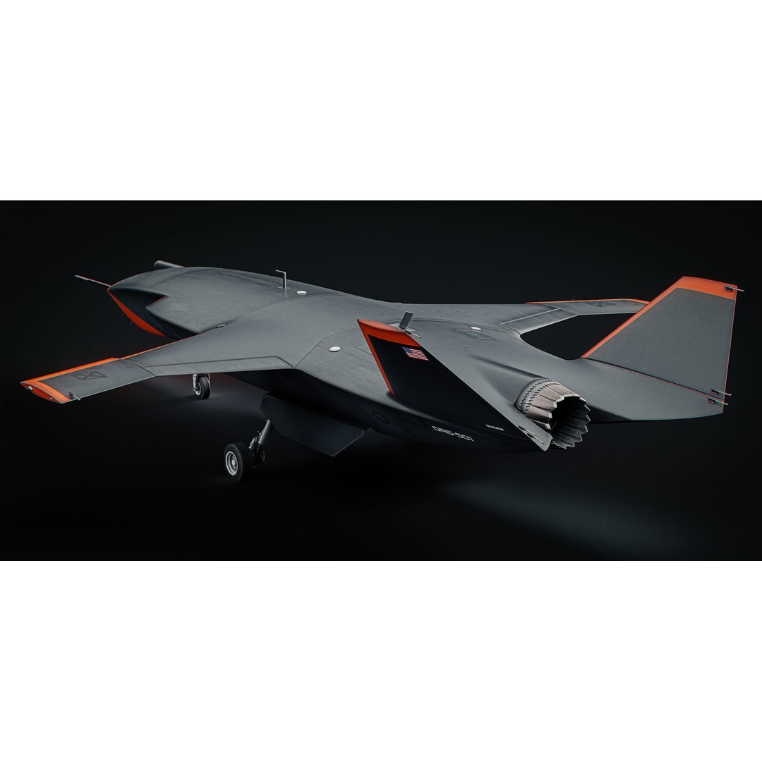 Boeing MQ-28 Ghost Bat Drone 3D Model – High Poly PBR Aircraft, FBX - View 4