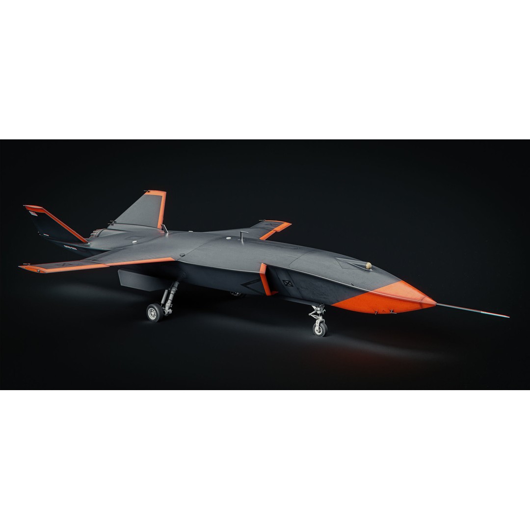 Boeing MQ-28 Ghost Bat Drone 3D Model – High Poly PBR Aircraft, FBX - View 6