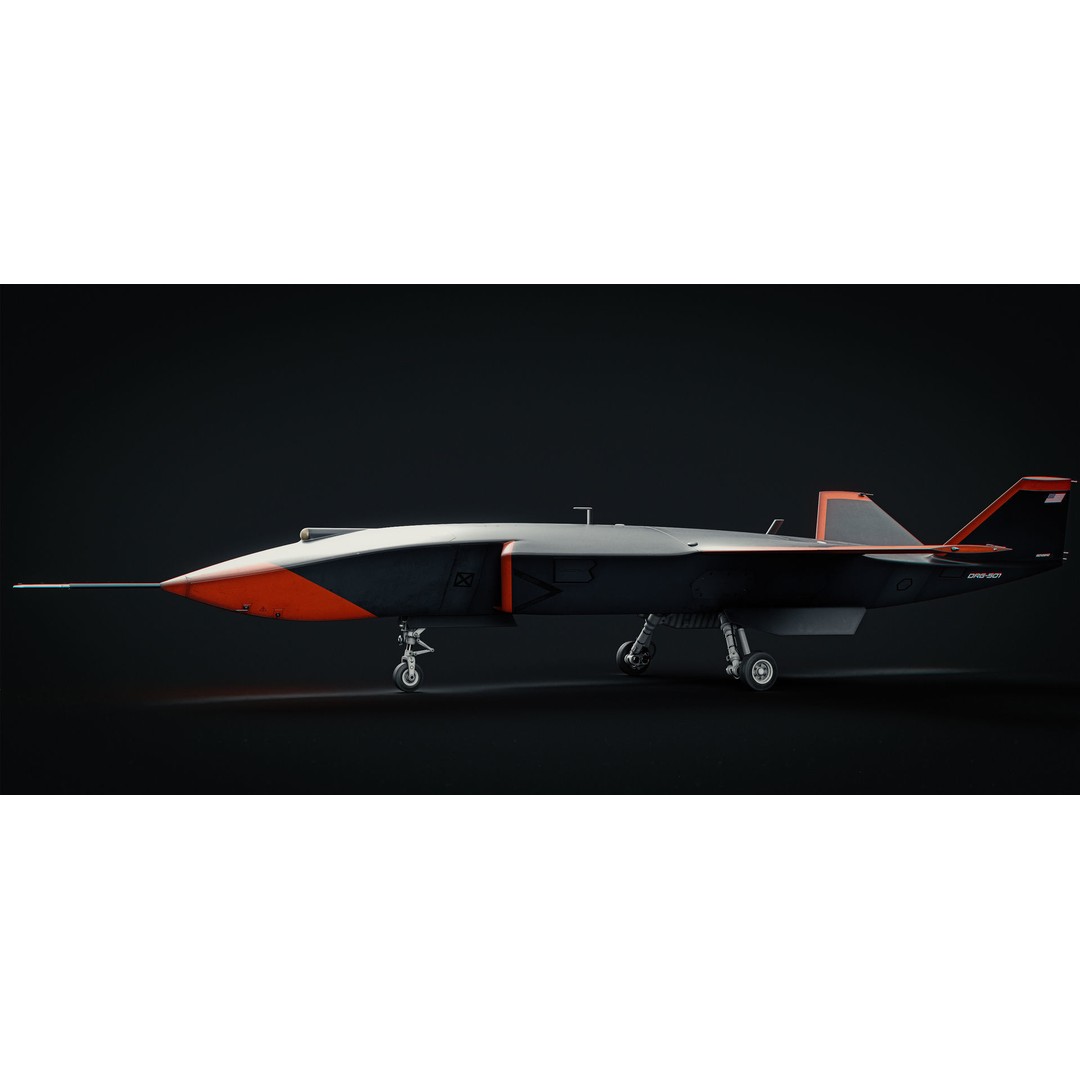 Boeing MQ-28 Ghost Bat Drone 3D Model – High Poly PBR Aircraft, FBX - View 9