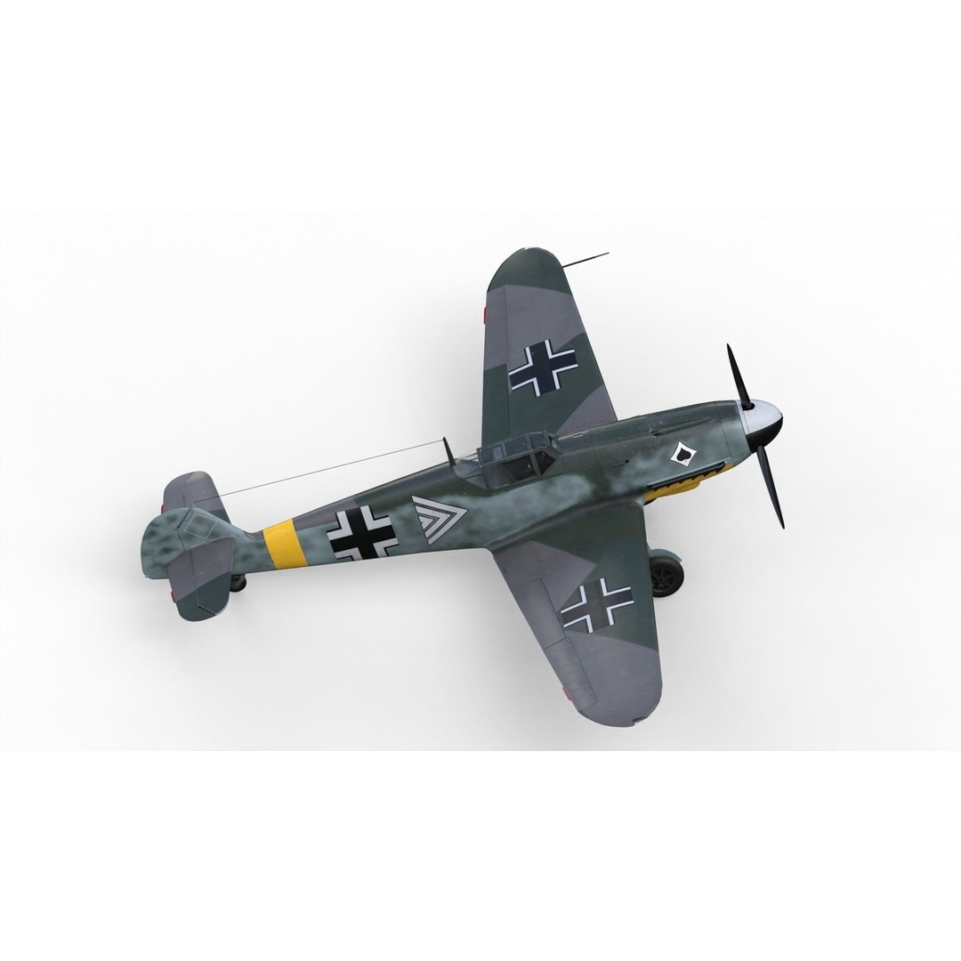 Messerschmitt Bf 109 F-2 3D Model – PBR Game-Ready Aircraft, FBX - View 10