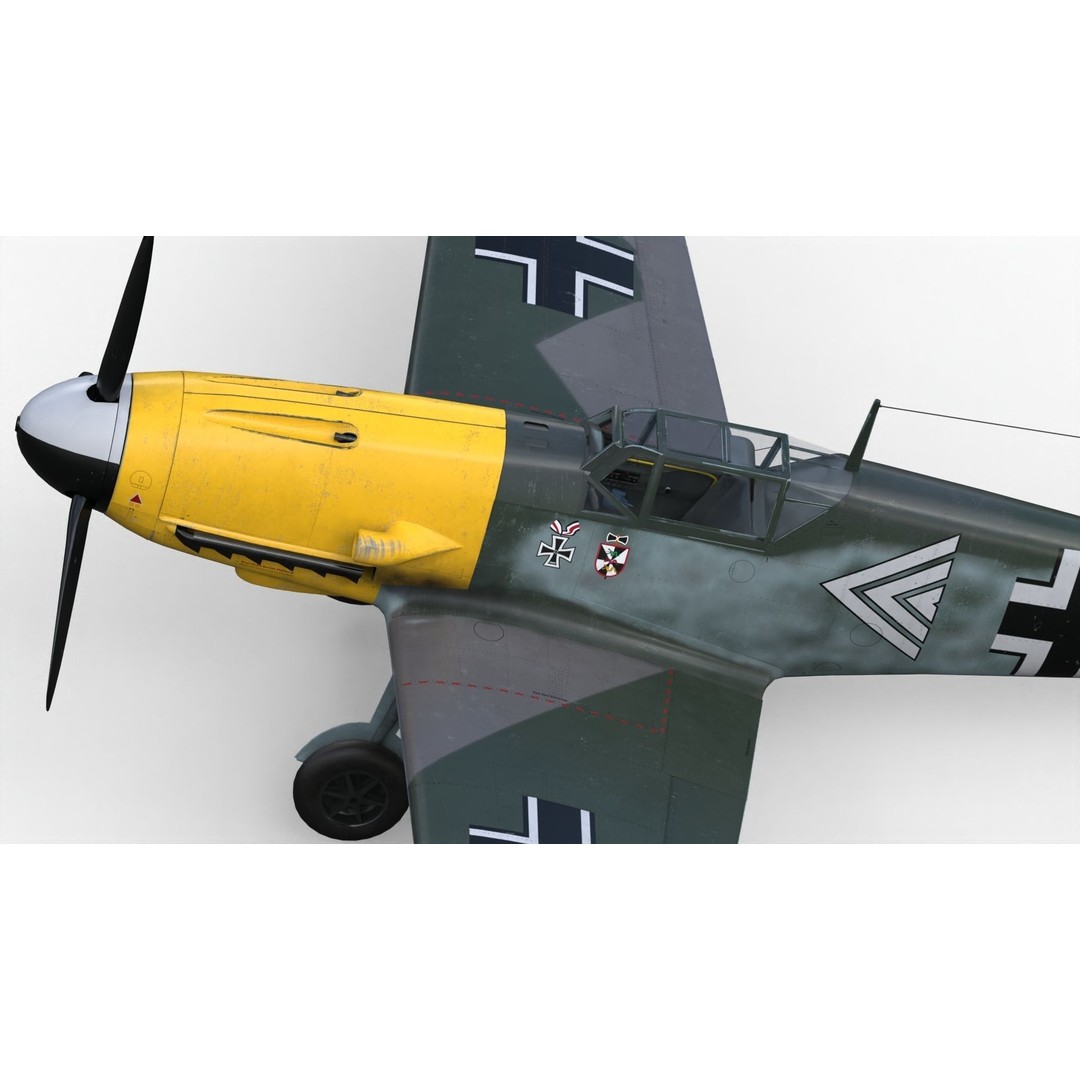 Messerschmitt Bf 109 F-2 3D Model – PBR Game-Ready Aircraft, FBX - View 17