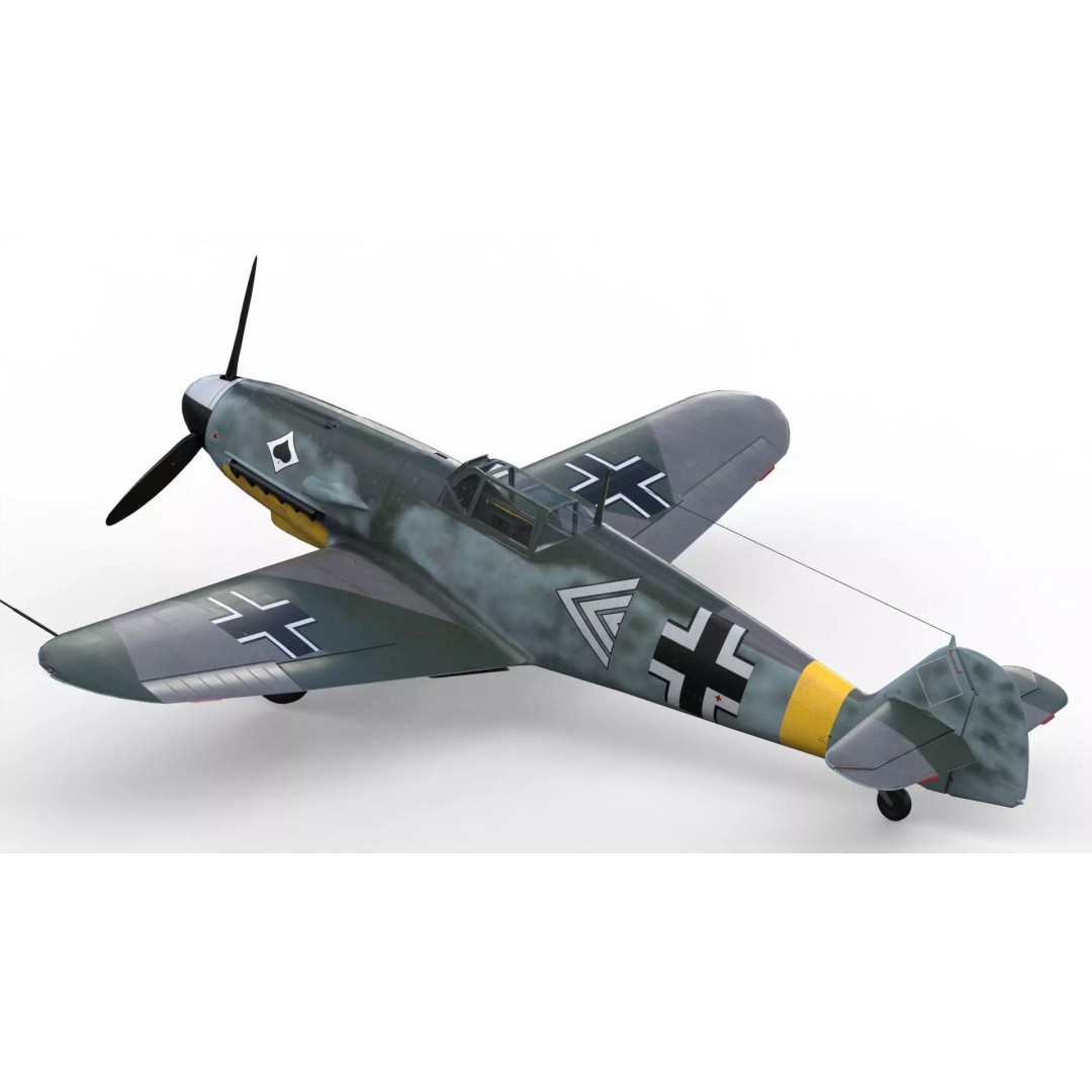 Messerschmitt Bf 109 F-2 3D Model – PBR Game-Ready Aircraft, FBX - View 2