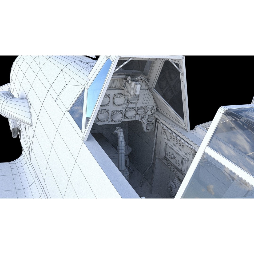 Messerschmitt Bf 109 F-2 3D Model – PBR Game-Ready Aircraft, FBX - View 24
