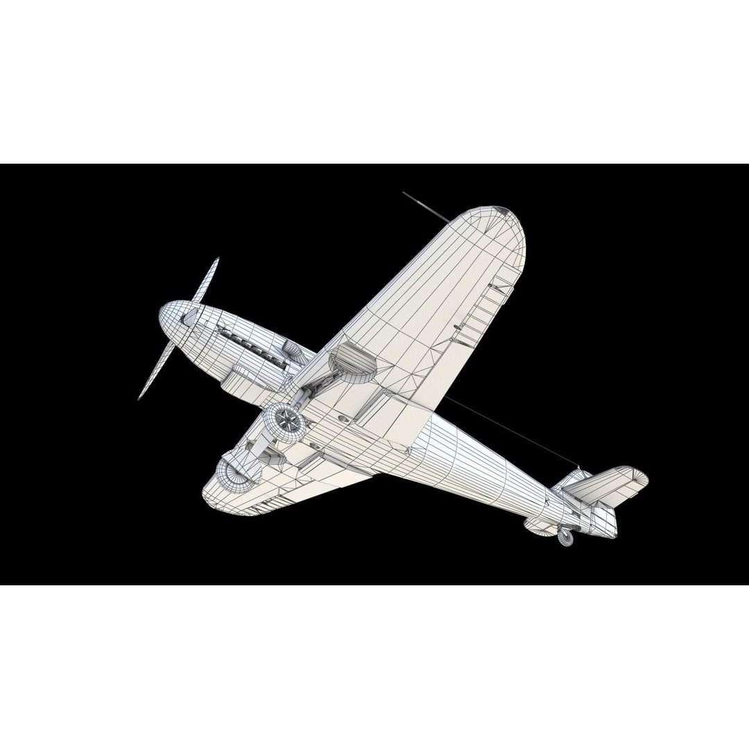 Messerschmitt Bf 109 F-2 3D Model – PBR Game-Ready Aircraft, FBX - View 25
