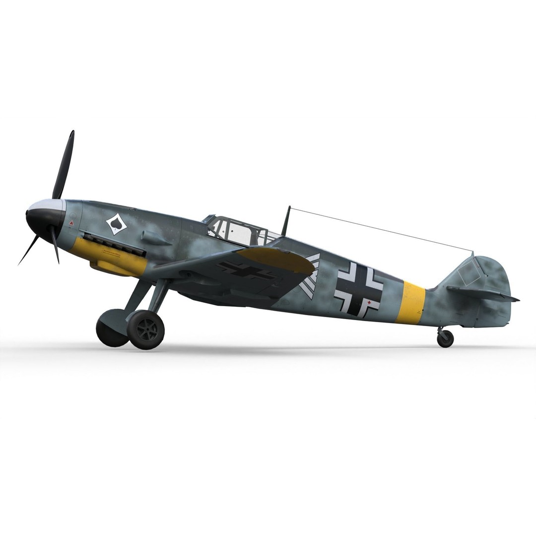 Messerschmitt Bf 109 F-2 3D Model – PBR Game-Ready Aircraft, FBX - View 5