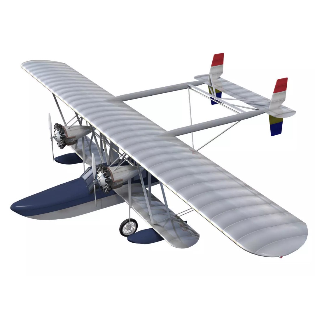 Sikorsky S-38 3D Model – Historic Amphibious Aircraft, FBX - View 2
