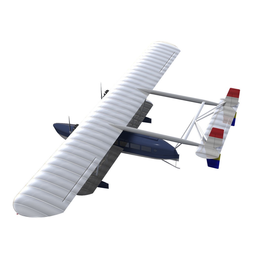 Sikorsky S-38 3D Model – Historic Amphibious Aircraft, FBX - View 3