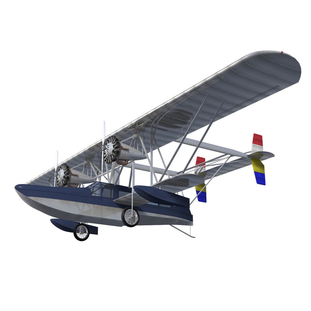 Sikorsky S-38 3D Model – Historic Amphibious Aircraft, FBX - View 5