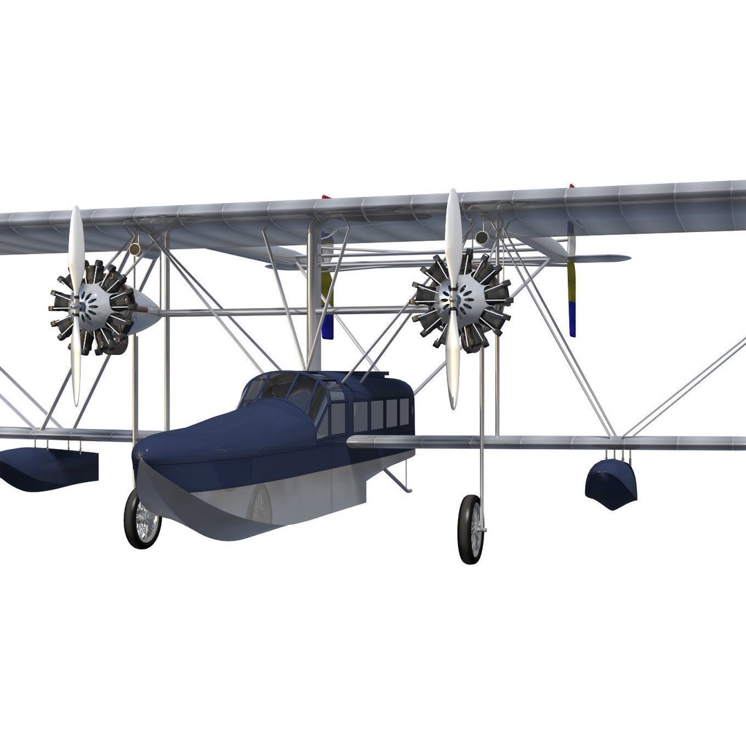Sikorsky S-38 3D Model – Historic Amphibious Aircraft, FBX - View 6