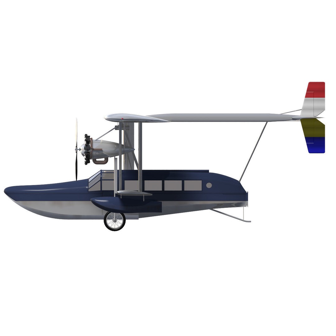 Sikorsky S-38 3D Model – Historic Amphibious Aircraft, FBX - View 7