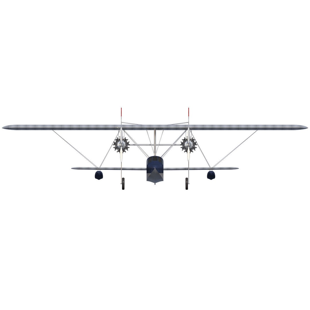 Sikorsky S-38 3D Model – Historic Amphibious Aircraft, FBX - View 8