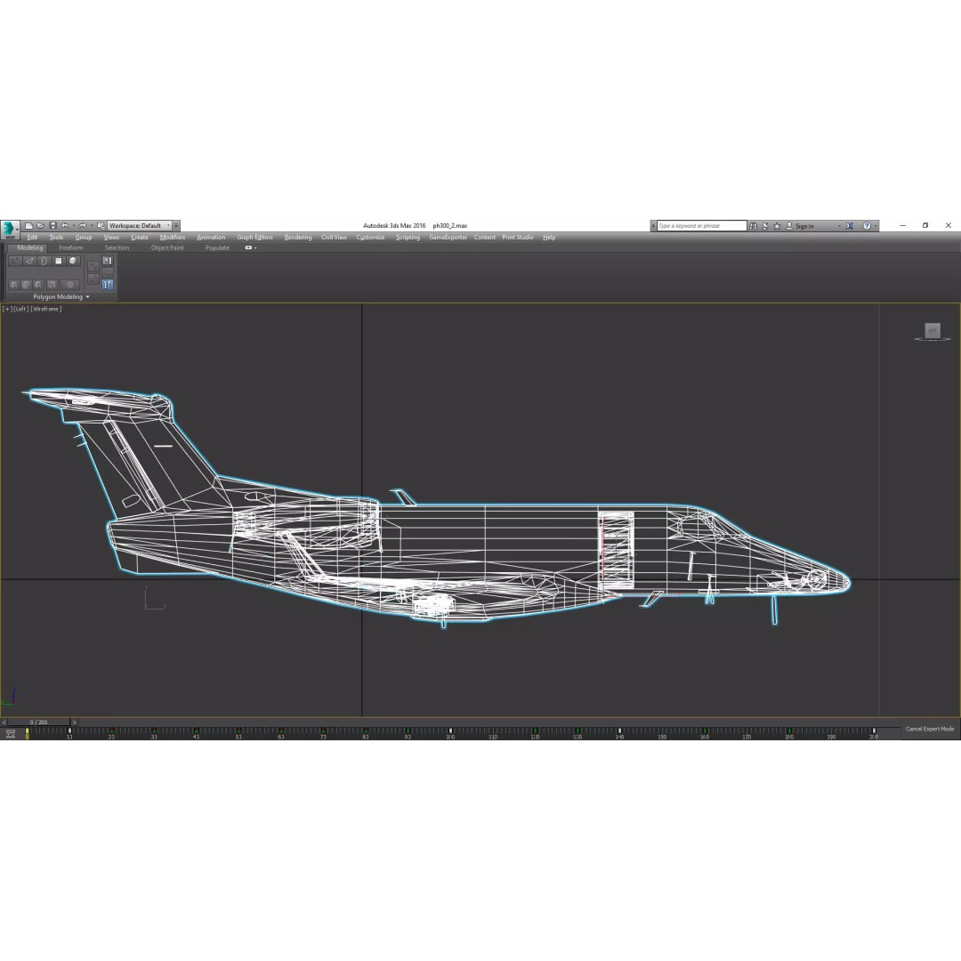 Embraer Phenom 300 3D Model – Low Poly Animated Jet, FBX, OBJ - View 14