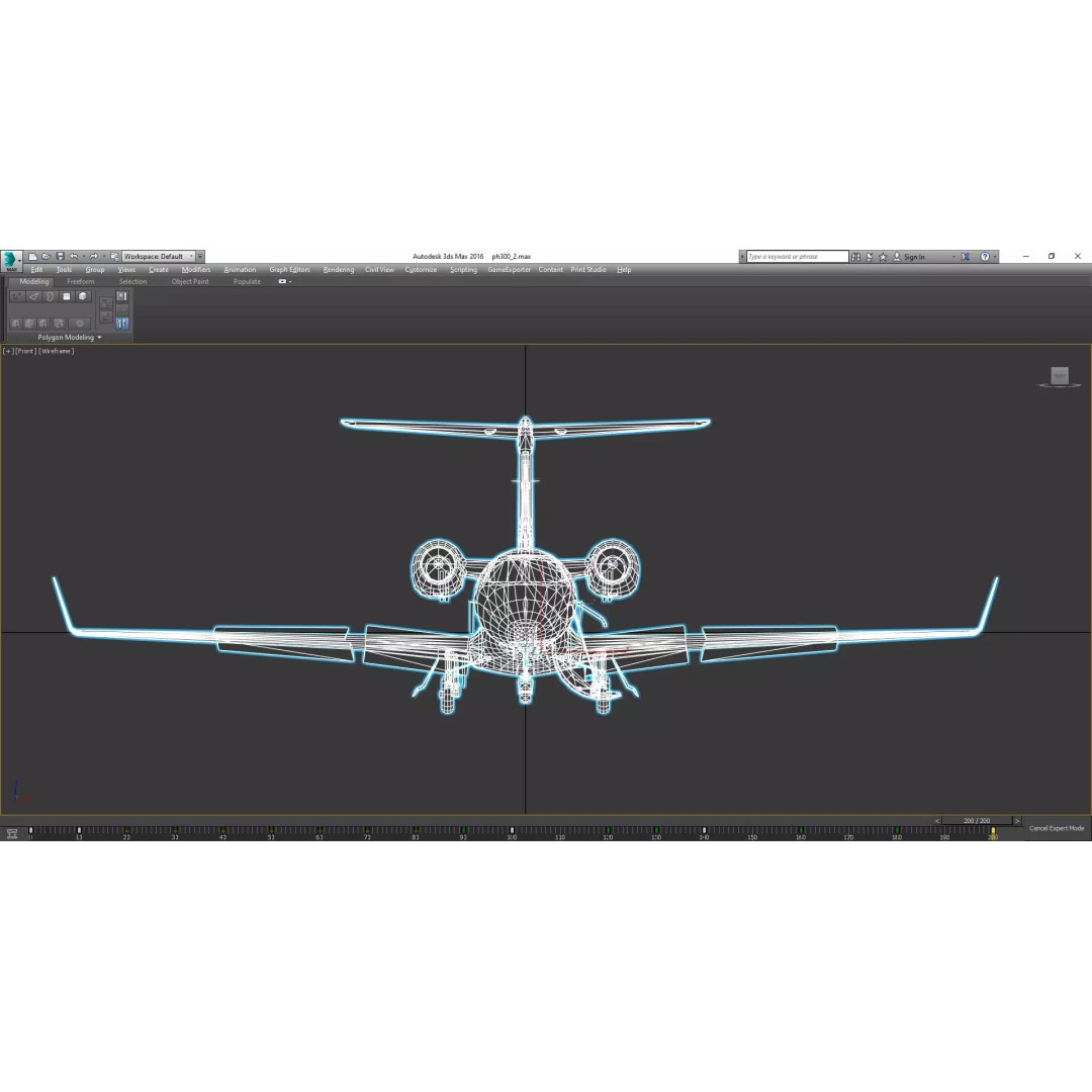 Embraer Phenom 300 3D Model – Low Poly Animated Jet, FBX, OBJ - View 18
