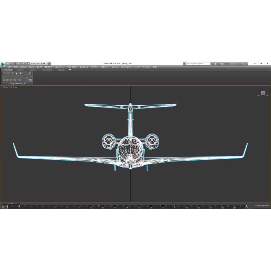 Embraer Phenom 300 3D Model – Low Poly Animated Jet, FBX, OBJ - View 5