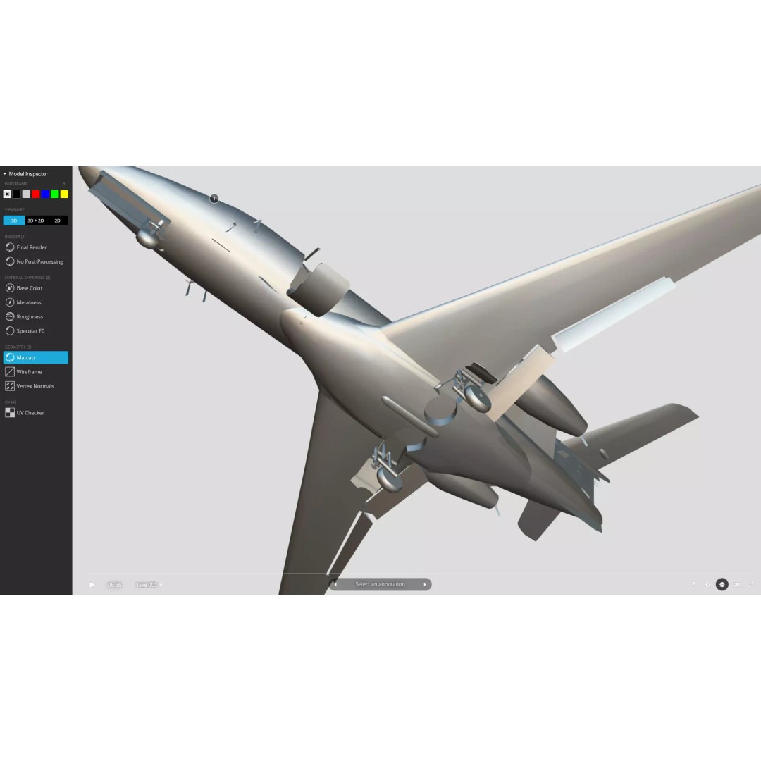 Embraer Phenom 300 3D Model – Low Poly Animated Jet, FBX, OBJ - View 6
