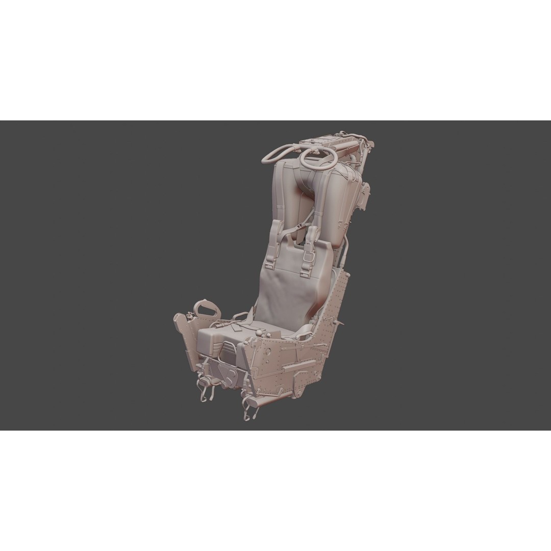 Martin Baker Mk7 Ejection Seat 3D Model – Detailed Aircraft Part, FBX/OBJ - View 10