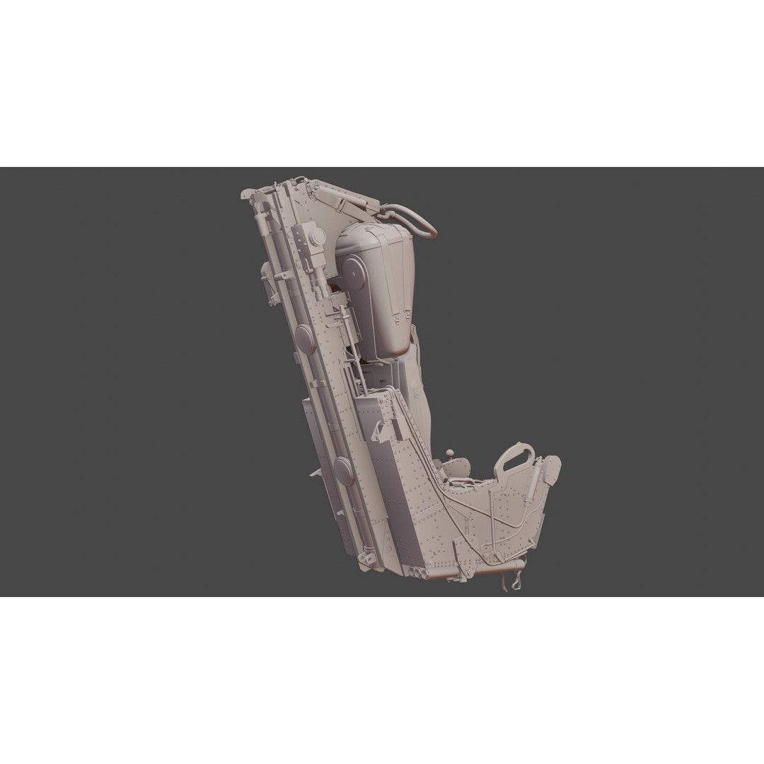 Martin Baker Mk7 Ejection Seat 3D Model – Detailed Aircraft Part, FBX/OBJ - View 12