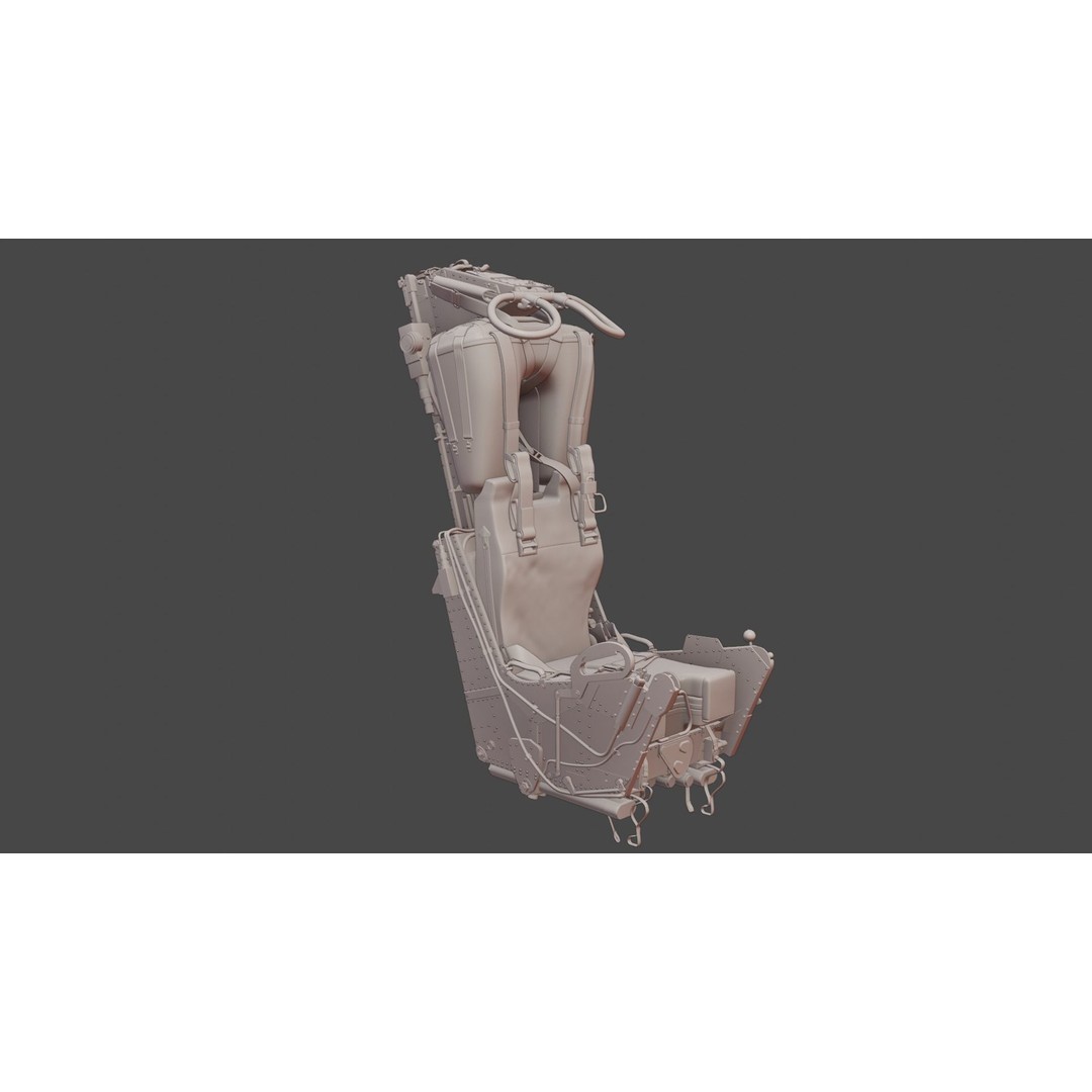 Martin Baker Mk7 Ejection Seat 3D Model – Detailed Aircraft Part, FBX/OBJ - View 13