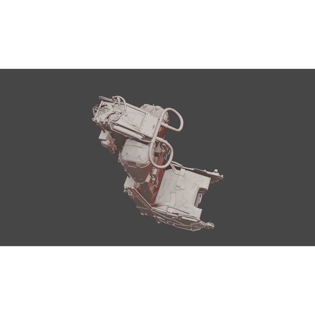 Martin Baker Mk7 Ejection Seat 3D Model – Detailed Aircraft Part, FBX/OBJ - View 14