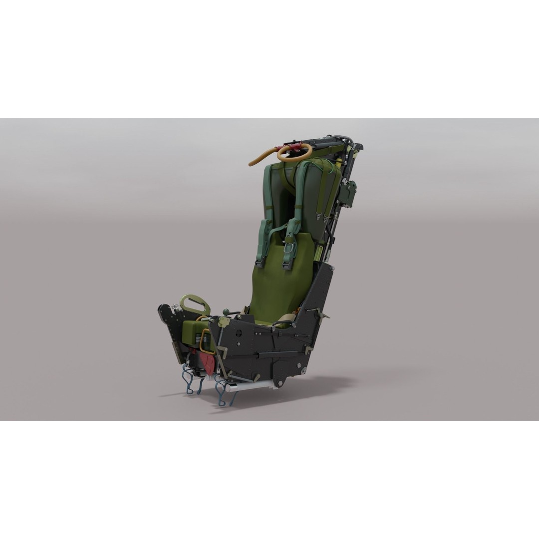 Martin Baker Mk7 Ejection Seat 3D Model – Detailed Aircraft Part, FBX/OBJ - View 3