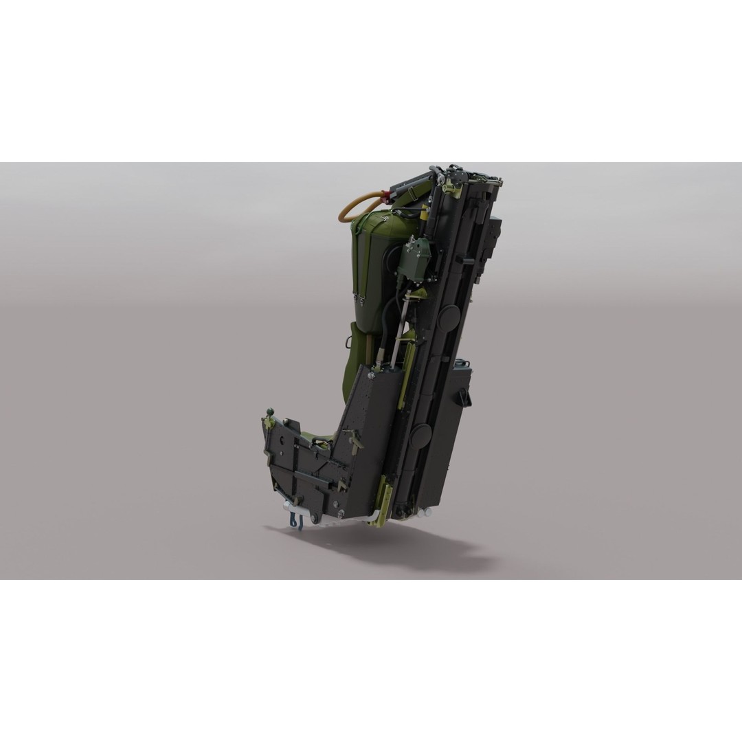 Martin Baker Mk7 Ejection Seat 3D Model – Detailed Aircraft Part, FBX/OBJ - View 4
