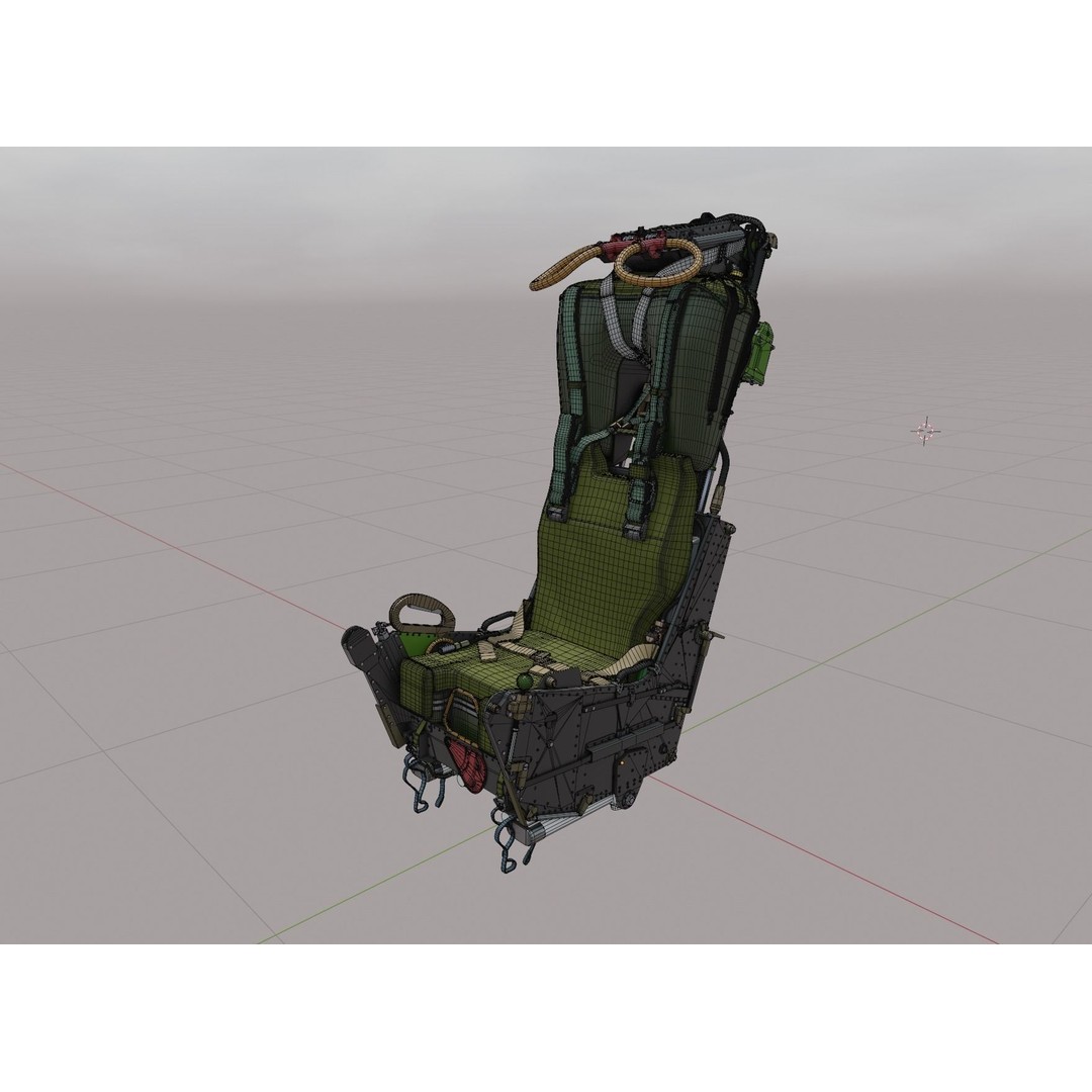 Martin Baker Mk7 Ejection Seat 3D Model – Detailed Aircraft Part, FBX/OBJ - View 7
