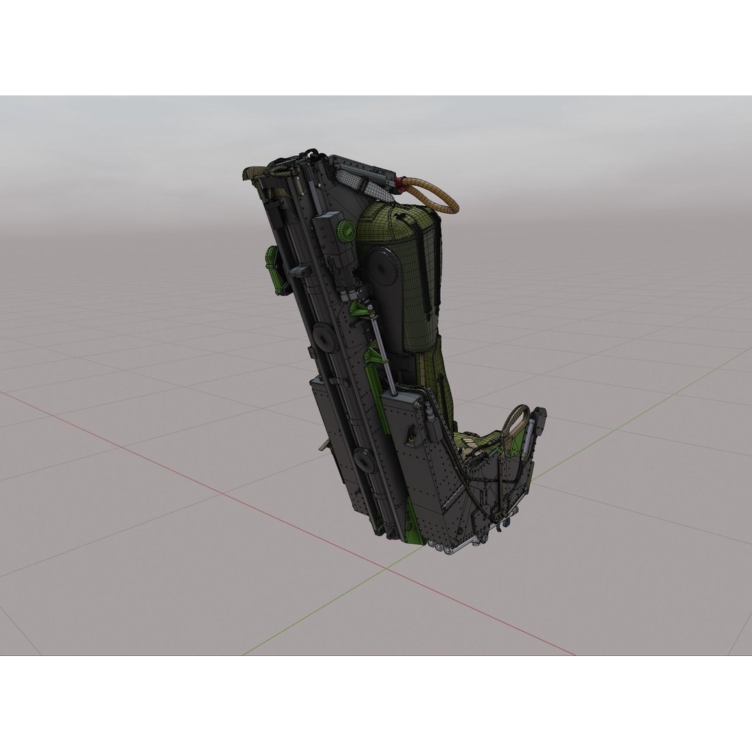 Martin Baker Mk7 Ejection Seat 3D Model – Detailed Aircraft Part, FBX/OBJ - View 8