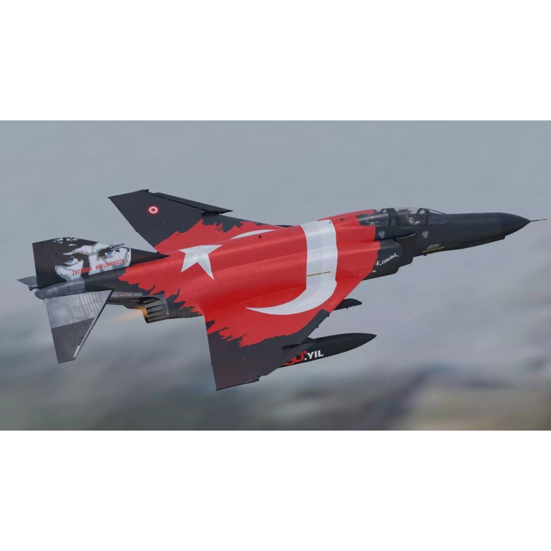 F4 Phantom 2 3D Model – Fully Rigged Low-Poly Game Asset, Blender - View 10