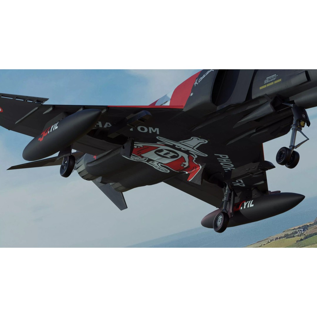 F4 Phantom 2 3D Model – Fully Rigged Low-Poly Game Asset, Blender - View 14