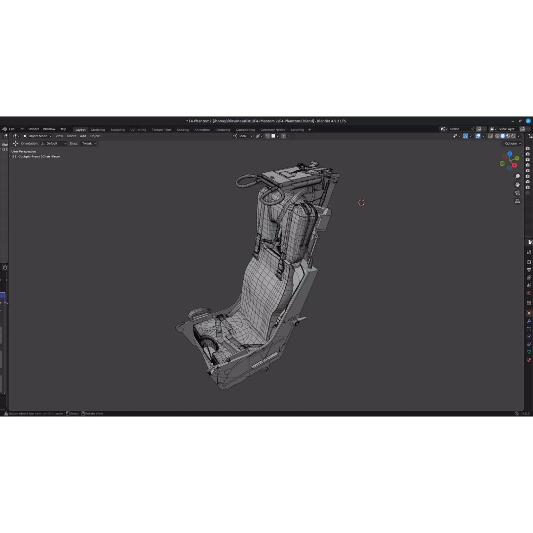 F4 Phantom 2 3D Model – Fully Rigged Low-Poly Game Asset, Blender - View 28