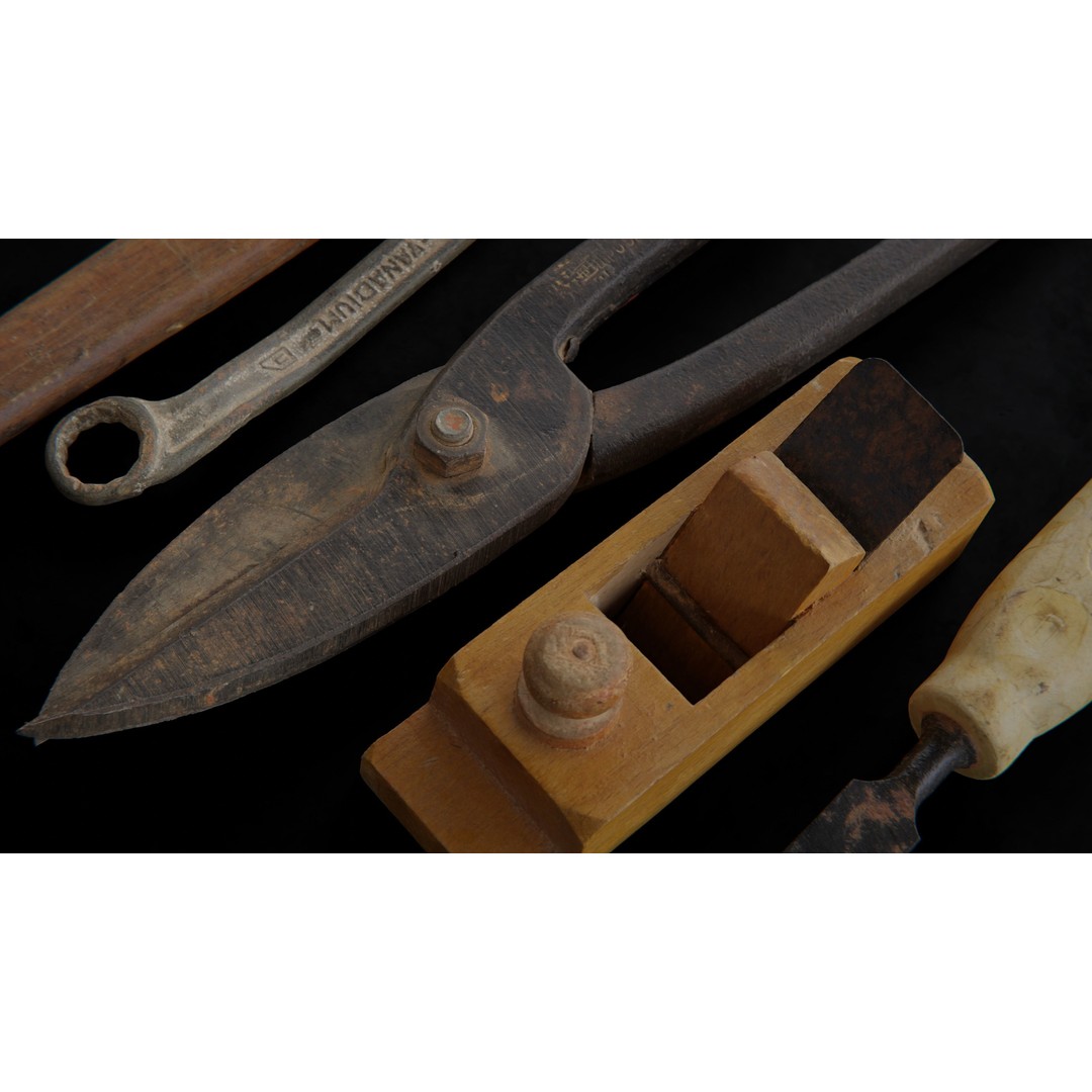 USCANS Tools Set 2 3D Model – Low Poly Scanned Tools, FBX, OBJ