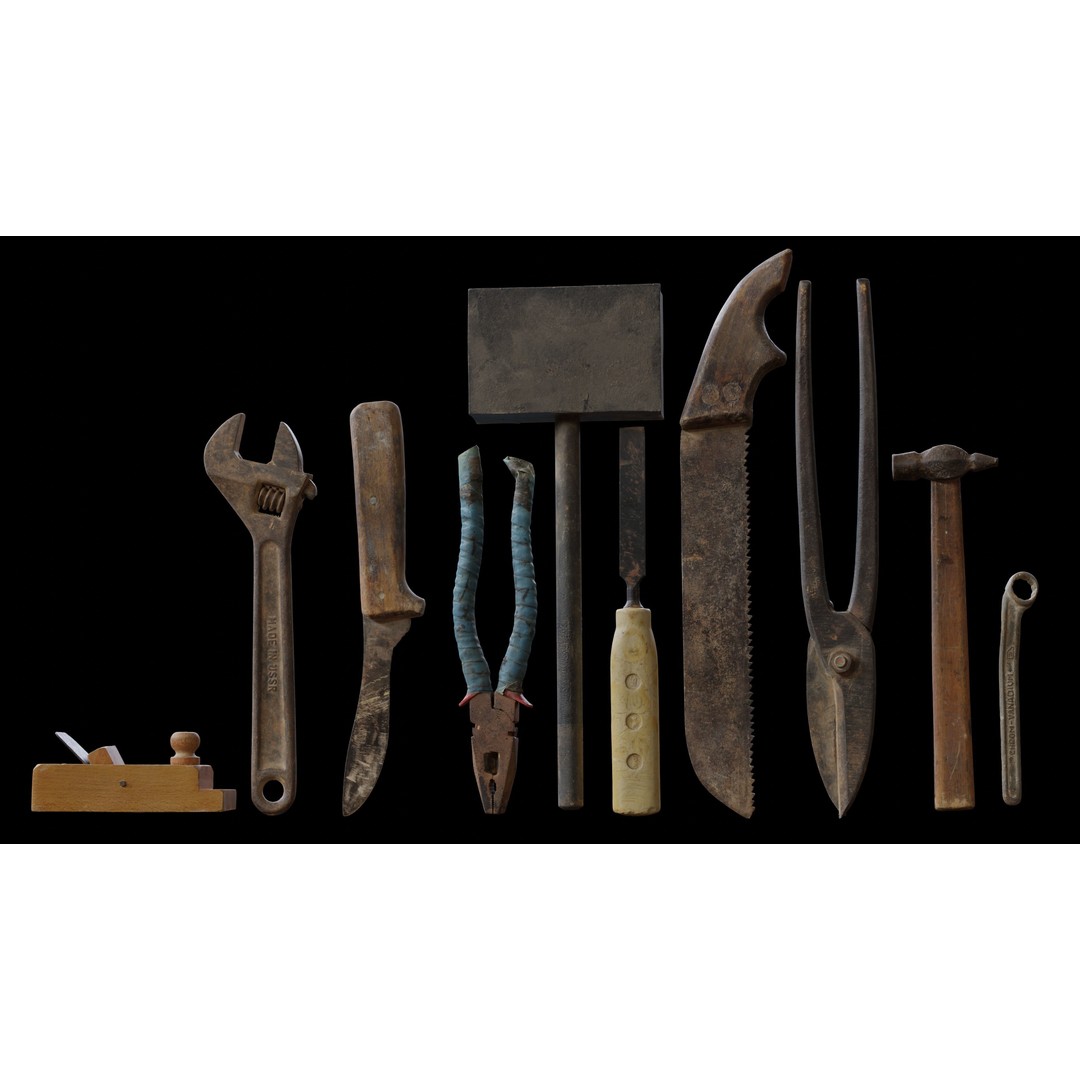 USCANS Tools Set 2 3D Model – Low Poly Scanned Tools, FBX, OBJ - View 4