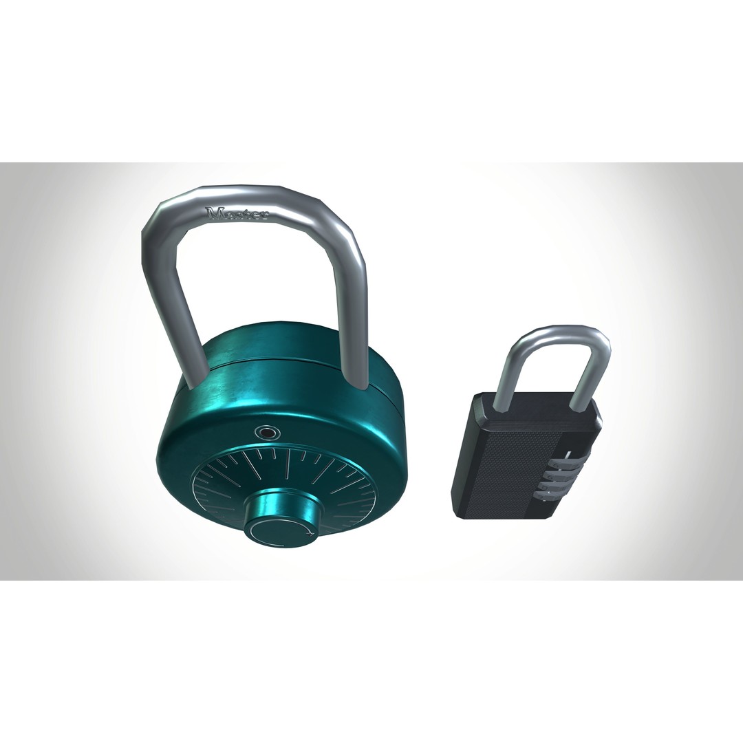 Lock 3D Model – Low Poly Safety Device, FBX, PBR Textures - View 7