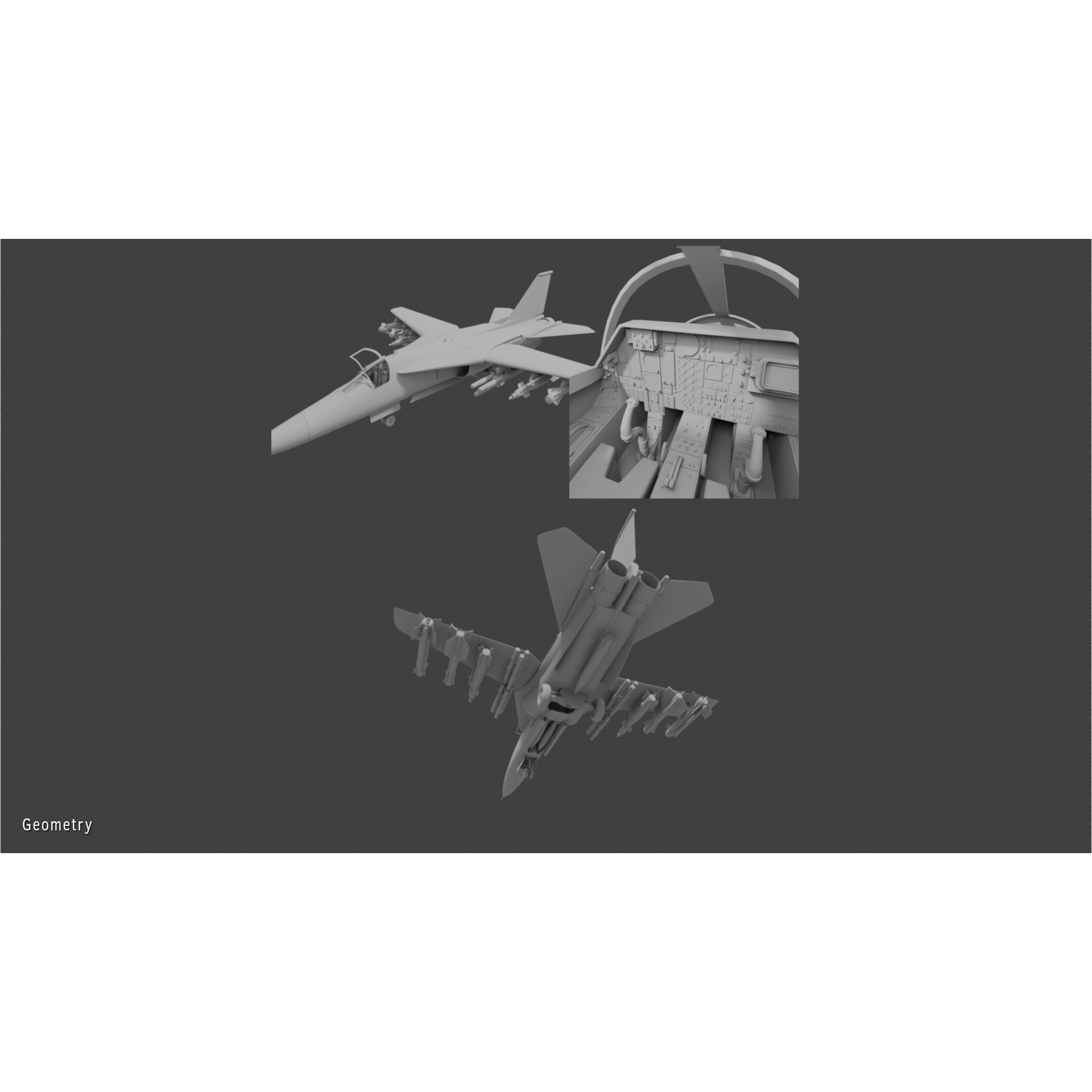 General Dynamics F-111 Aardvark - Game-Ready 3D Model - View 30