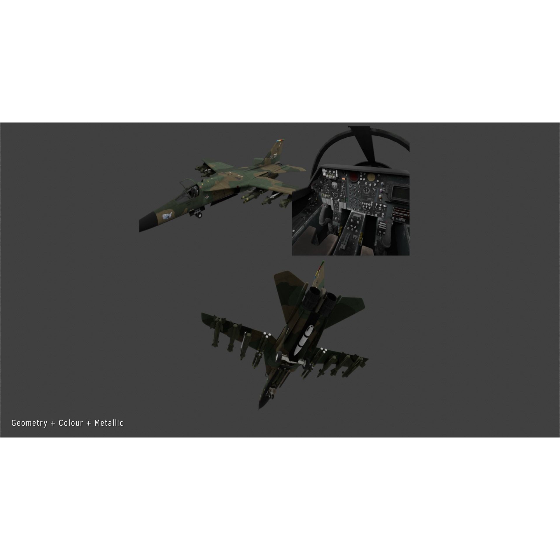 General Dynamics F-111 Aardvark - Game-Ready 3D Model - View 32