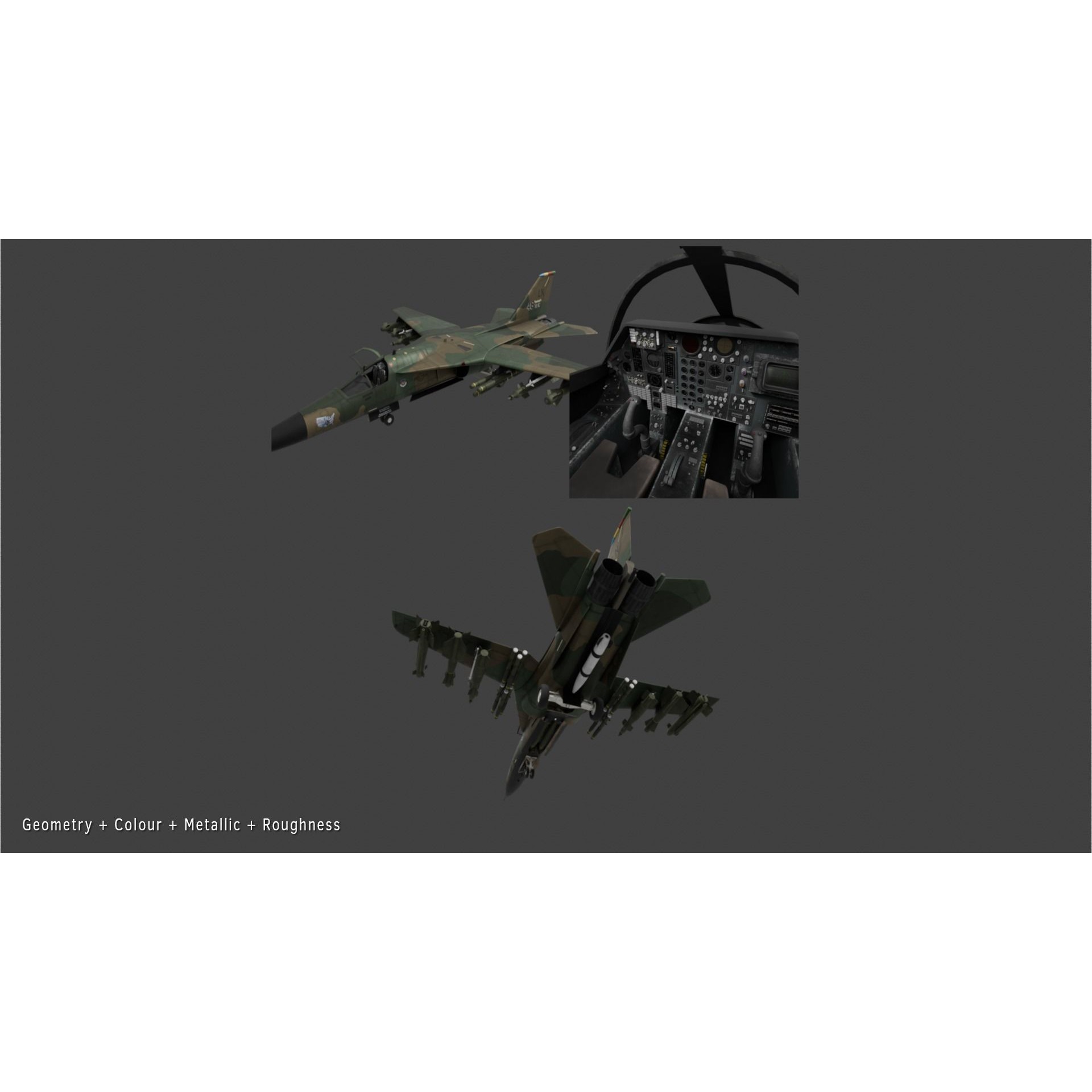 General Dynamics F-111 Aardvark - Game-Ready 3D Model - View 33